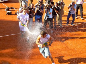 Rafael Nadal (Siegesdusche)        