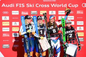 v.l.n.r. Ski Crosser:Lisa Andersson, Sandra Naeslund, Alizee Baron, Marielle Thompson